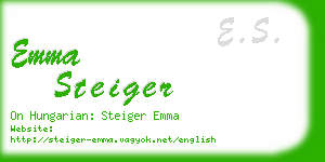 emma steiger business card